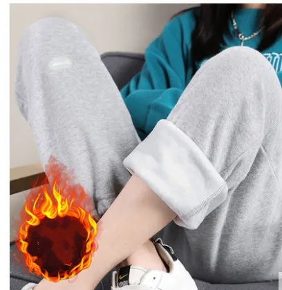 Casual Sports Pants Girls Spring Autumn Summer Clothes 8733Gray Plus Velvet - Shop at LoveMi