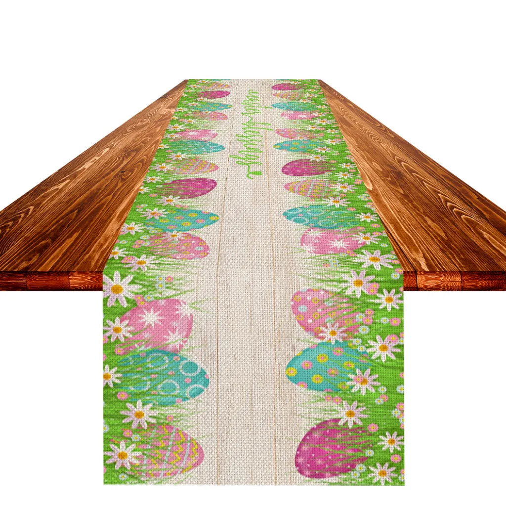 Easter Table Flag Linen Strong Durable Tablecloth Oil And Stain Proof - Suit No.2
