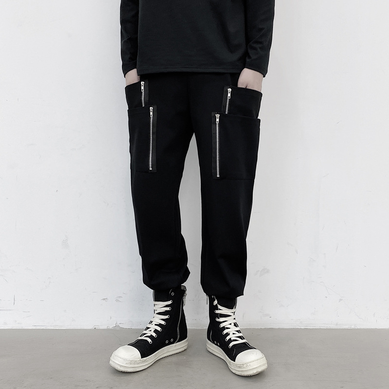 Personalized Zipper Men's Loose Trousers Casual Pants