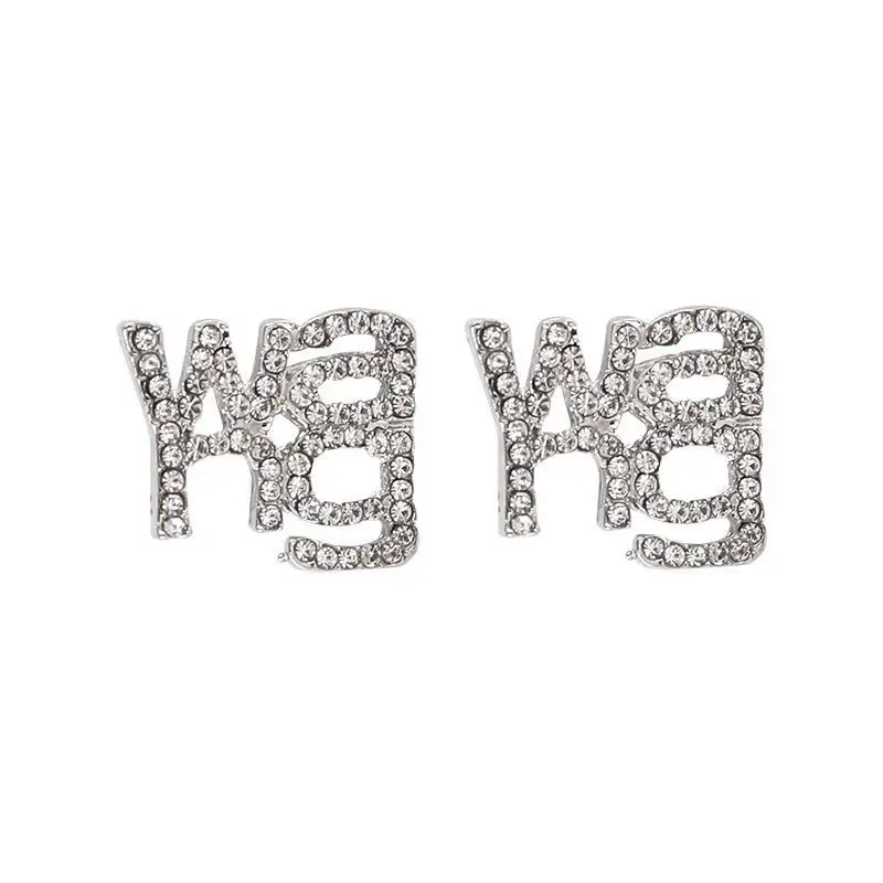 Letter Diamond Brooch High-end Luxury Female Net Red