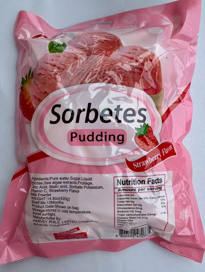 Sorbetes Pudding Jelly Strawberry Mango Flavor Snack Dessert Strawberry Flavor - Shop at LoveMi