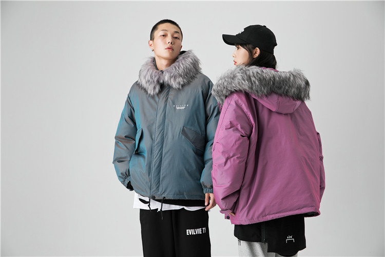 Title 7, Down jacket with big hair collar