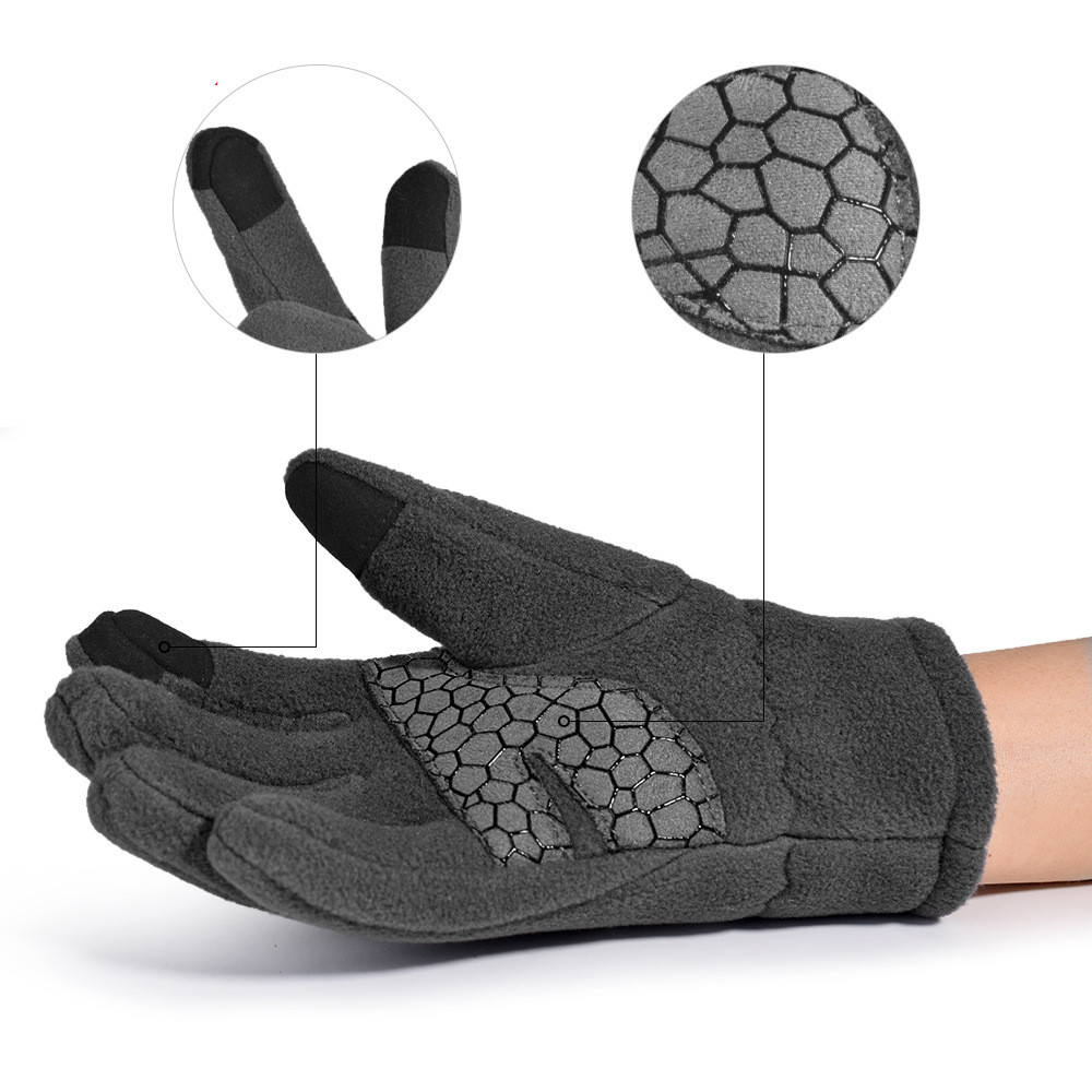 قفازات خارجية مقاومة للرياح والبرد مع شاشة لمس للأولاد والبنات