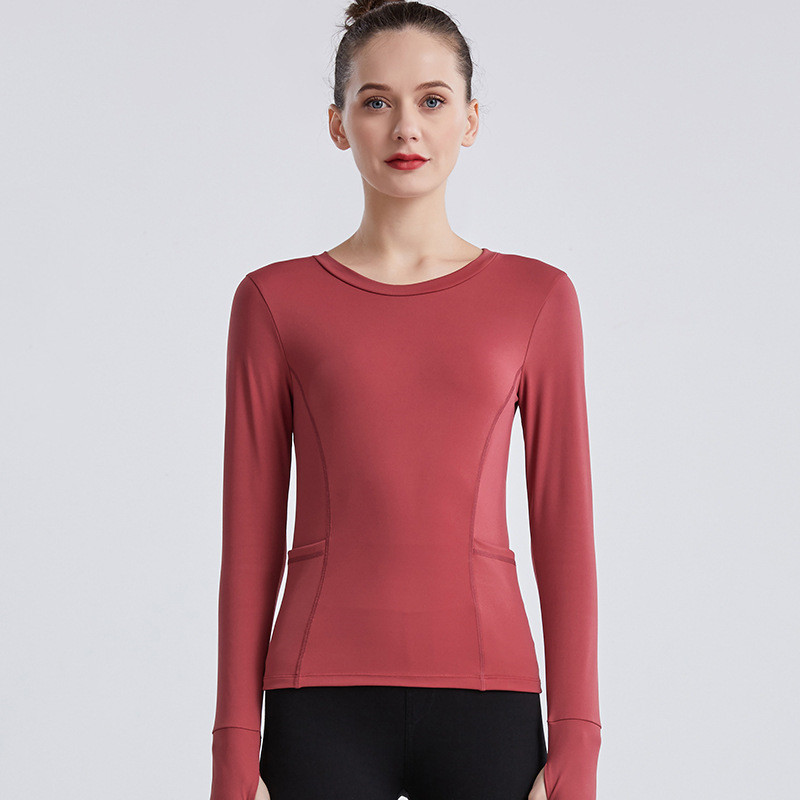 طقم رياضي بتصميم بجيب مزدوج للركض واللياقة