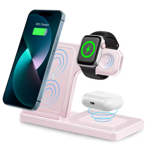 3 In 1 Magnetic Wireless Charger Stand 15W Fast Charging Dock Station Multiple Devices thumbnail 9