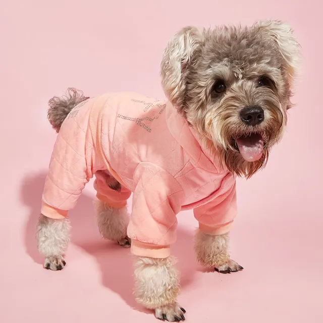 Pet Clothes Cat Dog Cotton padded Jacket Four Legs Pants Pink - Shop at LoveMi