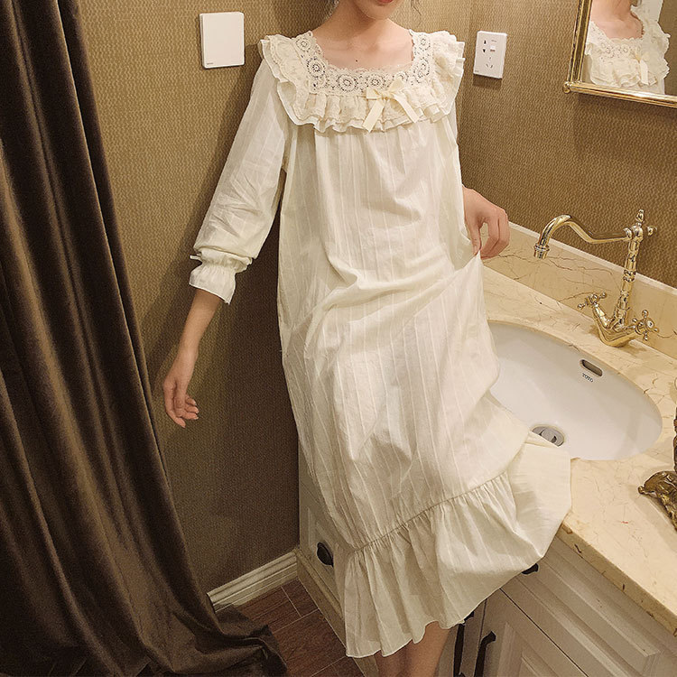 Title 5, Sweet Lace Square Neck Homewear Nightdress