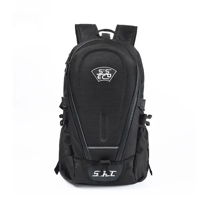 Motorcycle Backpack with Helmet Holder and Rain Cover