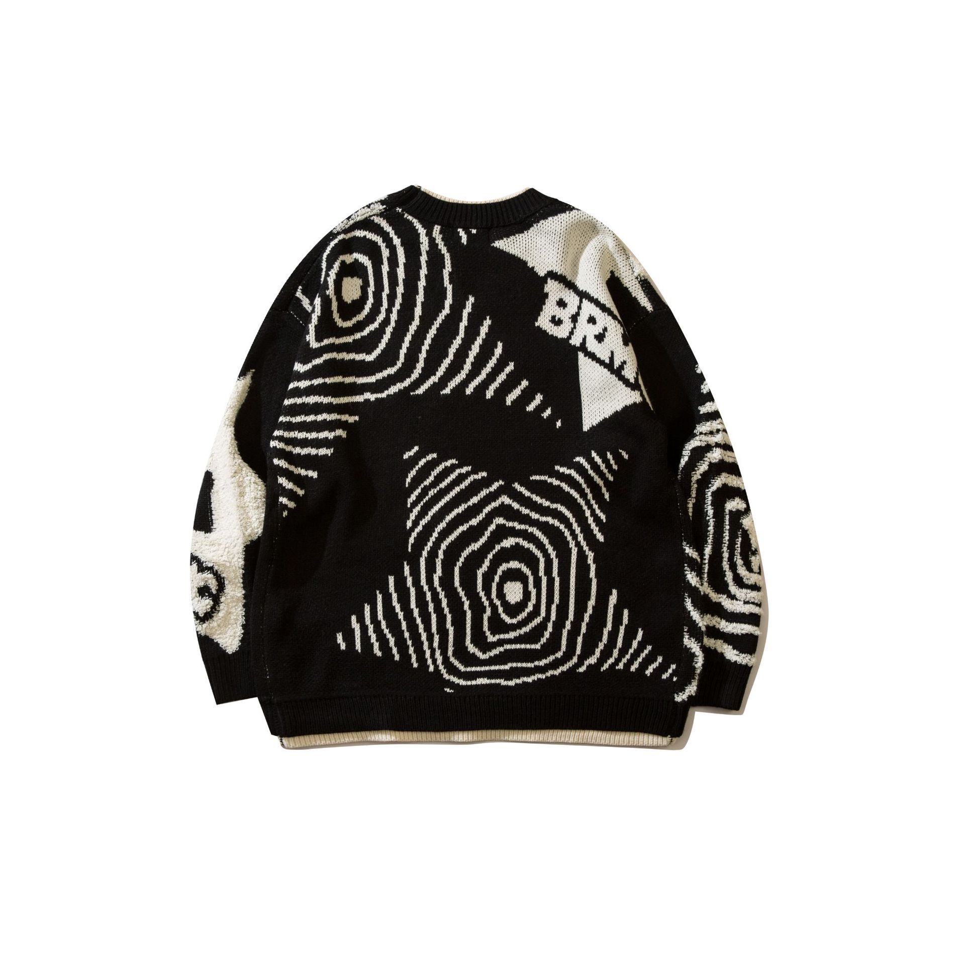 Men's Jacquard Sweater Casual Top