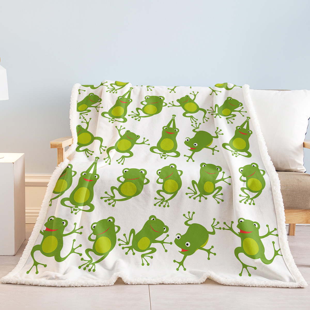 Couverture Fleece Grenouille — Confort et chaleur - image 2