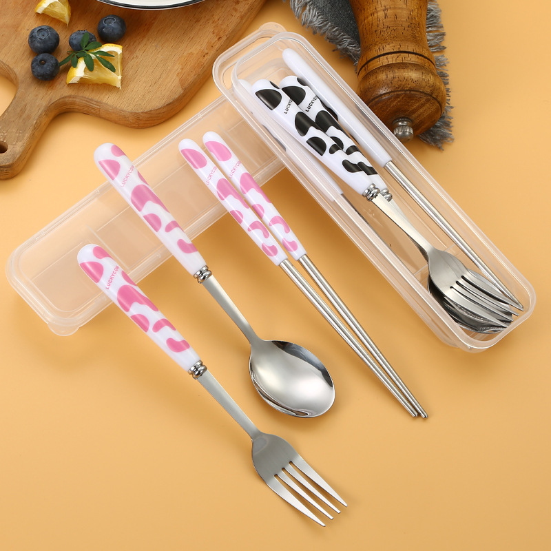 Title 6, Stainless Steel Tableware Spoon Chopsticks Sets