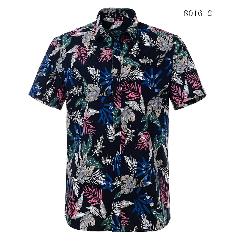 Printed Short-sleeved Shirt Men's European Beach