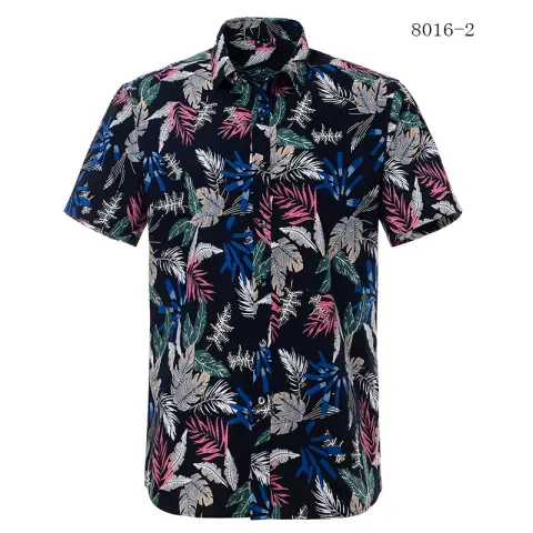 Printed Short-sleeved Shirt Men's European Beach