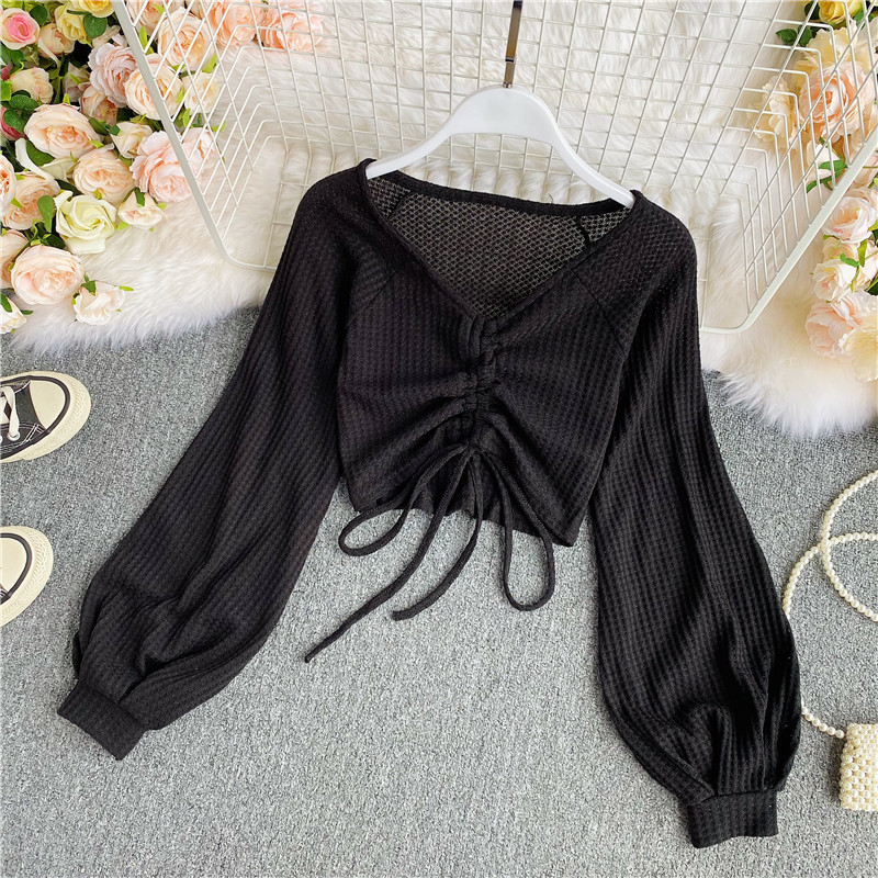 Title 5, All Match Slim High Waist Short Drawstring T Shirt