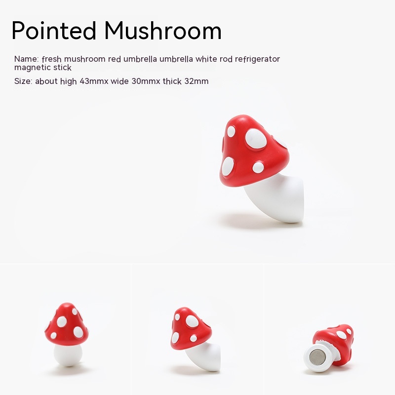 Title 4, Red Mushroom 3D Three-dimensional Magnet Refrid...