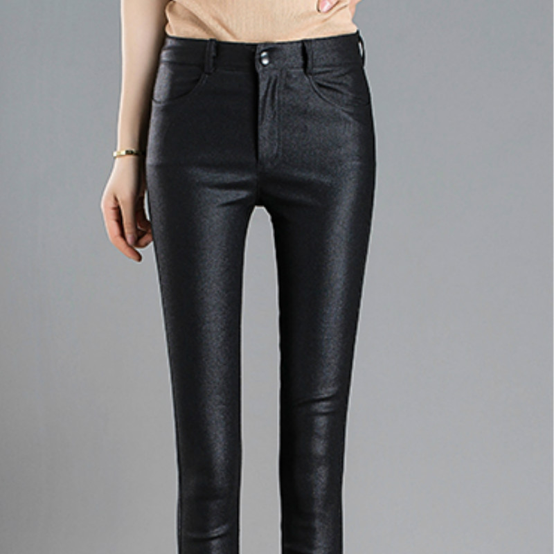 Title 2, Pantalon en similicuir enduit PU pour femme Tai...