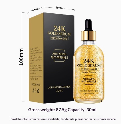 Cross-Border Export 24K Gold E Ssence Liquid 24K Gold Serum Moisturizi