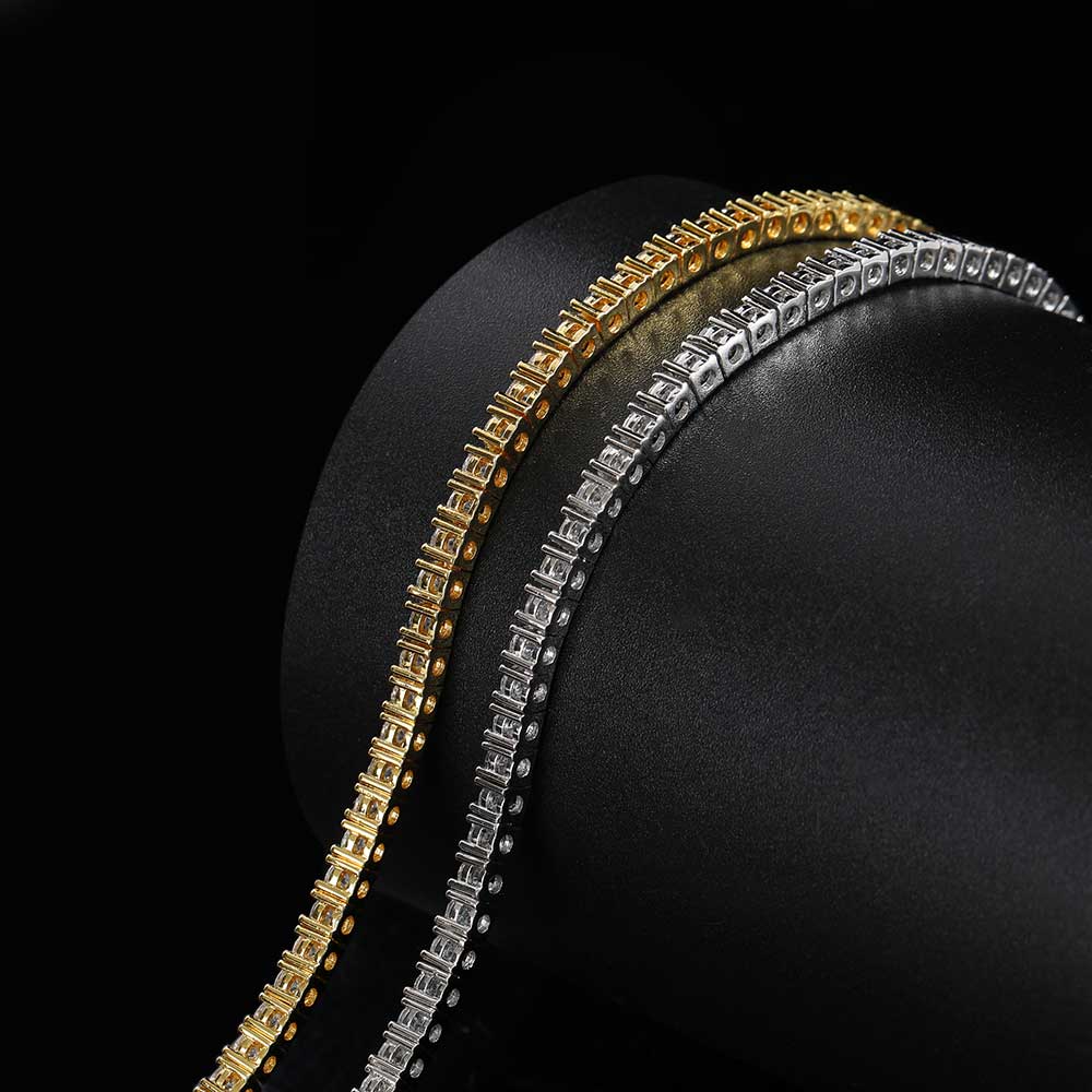 Title 3, Hip Hop Spring Buckle Single Row Tennis Chain B...