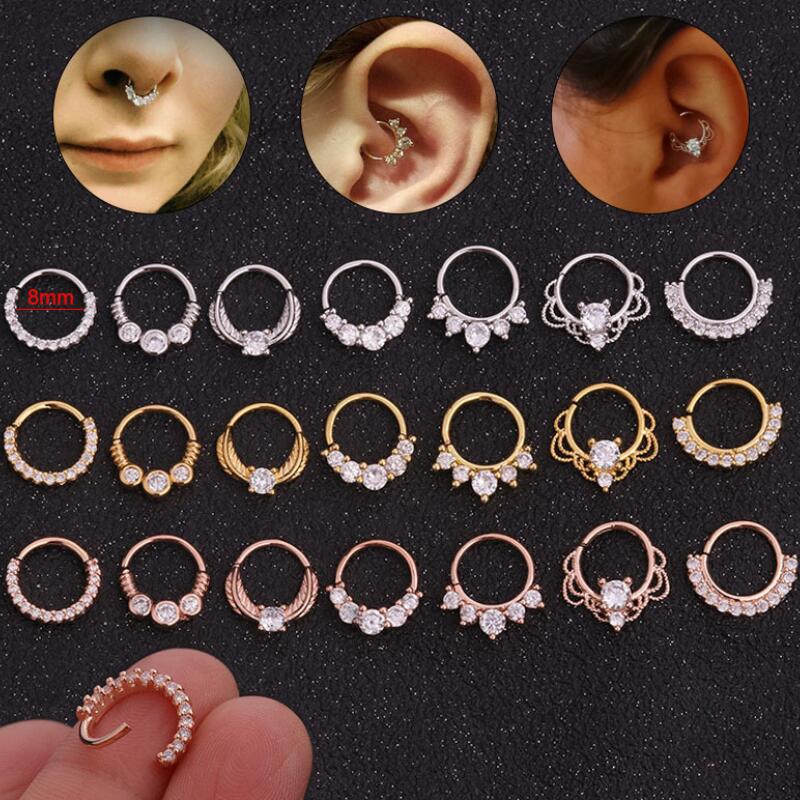 Fashionable Women's Simple Solid Color Zircon Earrings