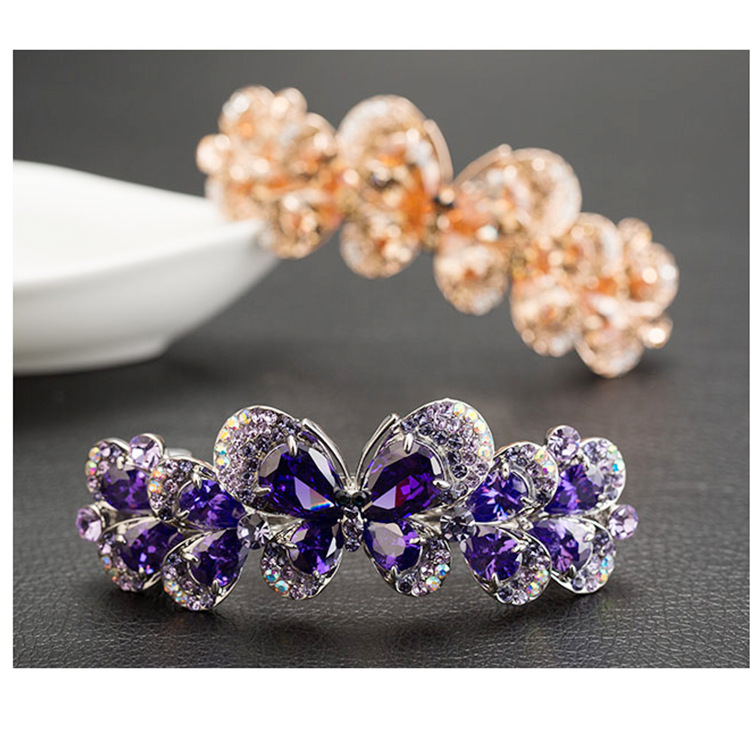 Title 2, Rhinestone Butterfly Hairpin Sparkling Crystal ...