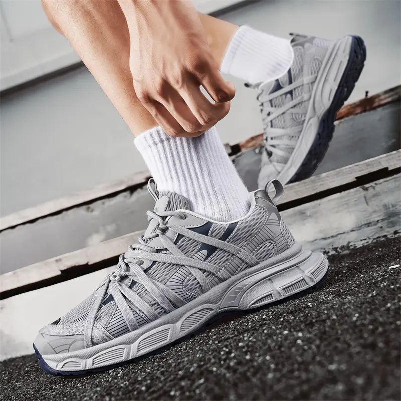 2026 New Fashion Breathable Versatile Casual Shoes For Men, Chunky Sole Mesh Sneakers, Casual Footwear For Teens