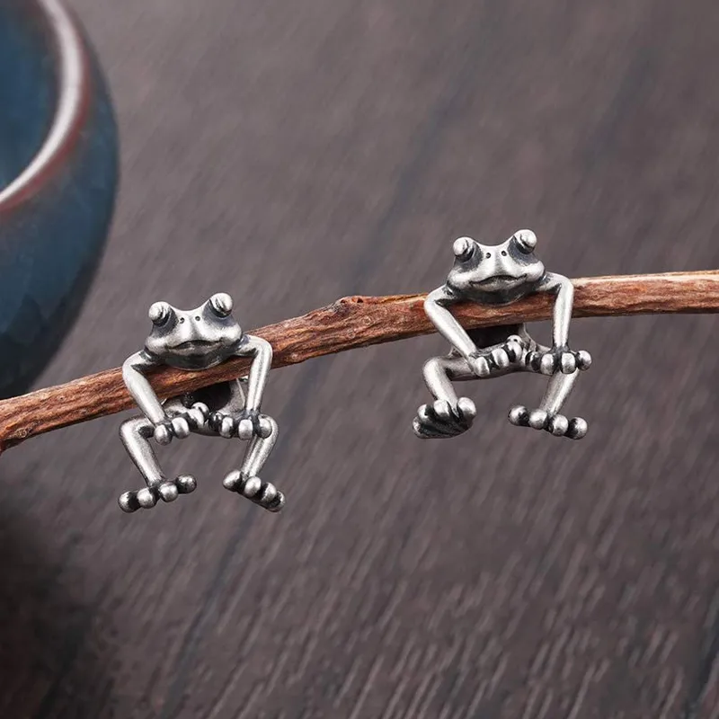 Cute Frog Earrings Funny Animal for Women Girls Stud