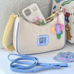 Women's Fashion Simple Cute Single Shoulder Crossbody Bag - White - View 1