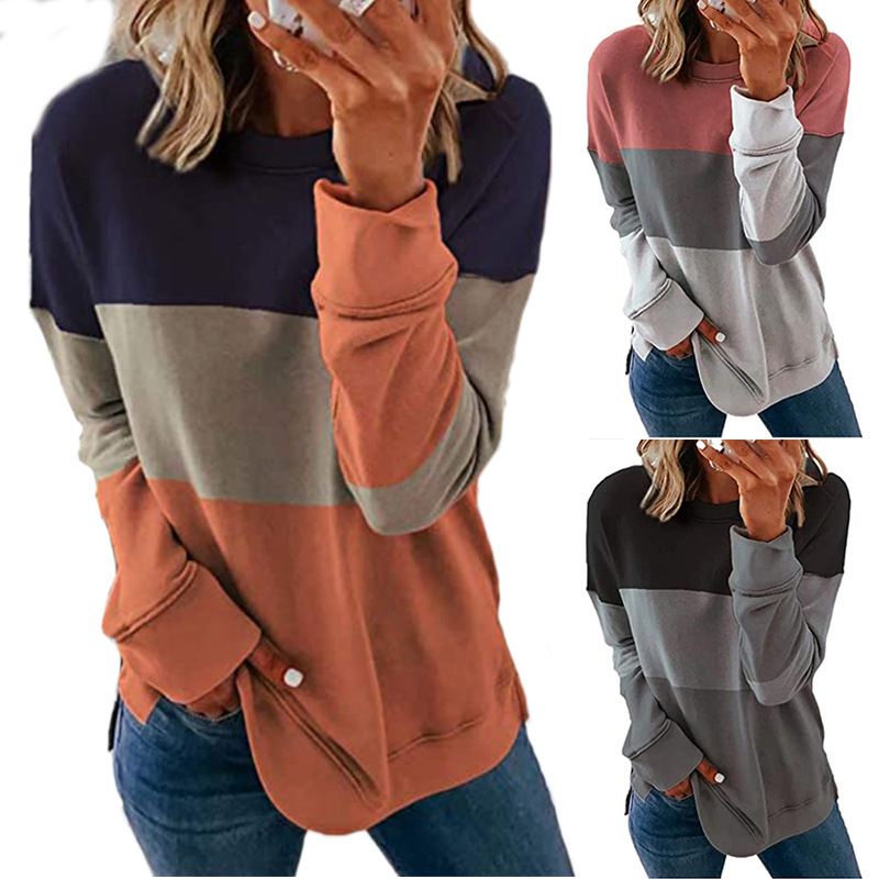 Title 6, Round neck long sleeve casual loose women