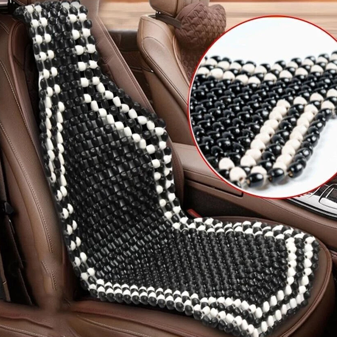 Universal Auto Car Beaded Seat Cover Massager Summer Cooling Cushion Mat Office 2