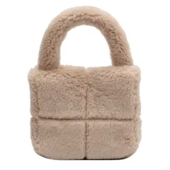 Portable Large Capacity Tote Bag Female - Beige - View 1