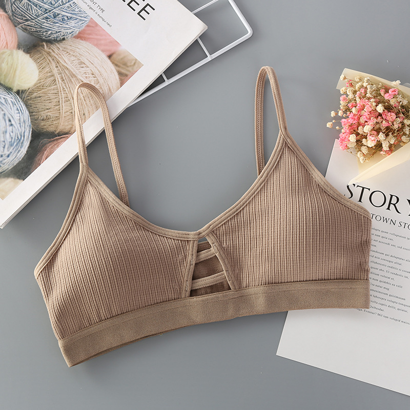 Title 3, Thread cotton no steel ring bra hollow underwear