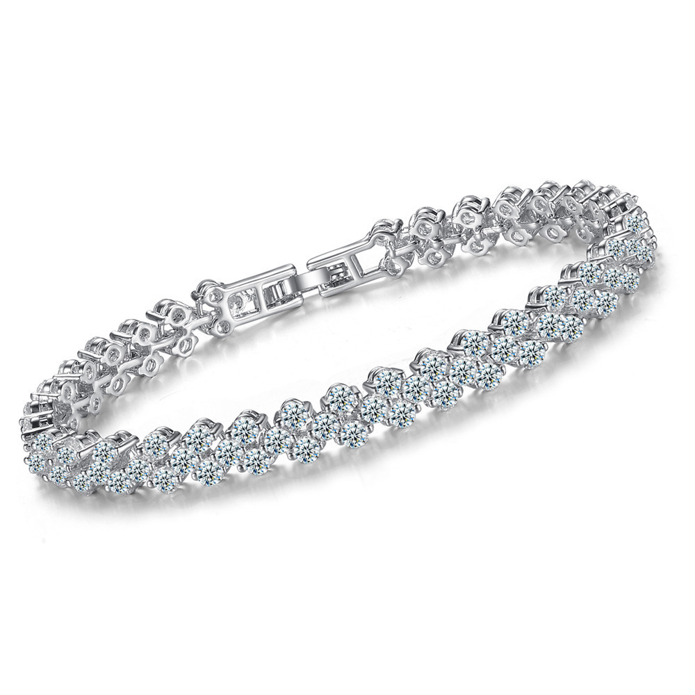 Niche Love Full Diamond Zircon Light Luxury Bracelet For Women