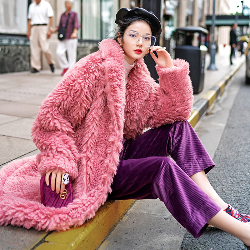 Fashionable Warm Ladies Plush Coat Autumn Winter