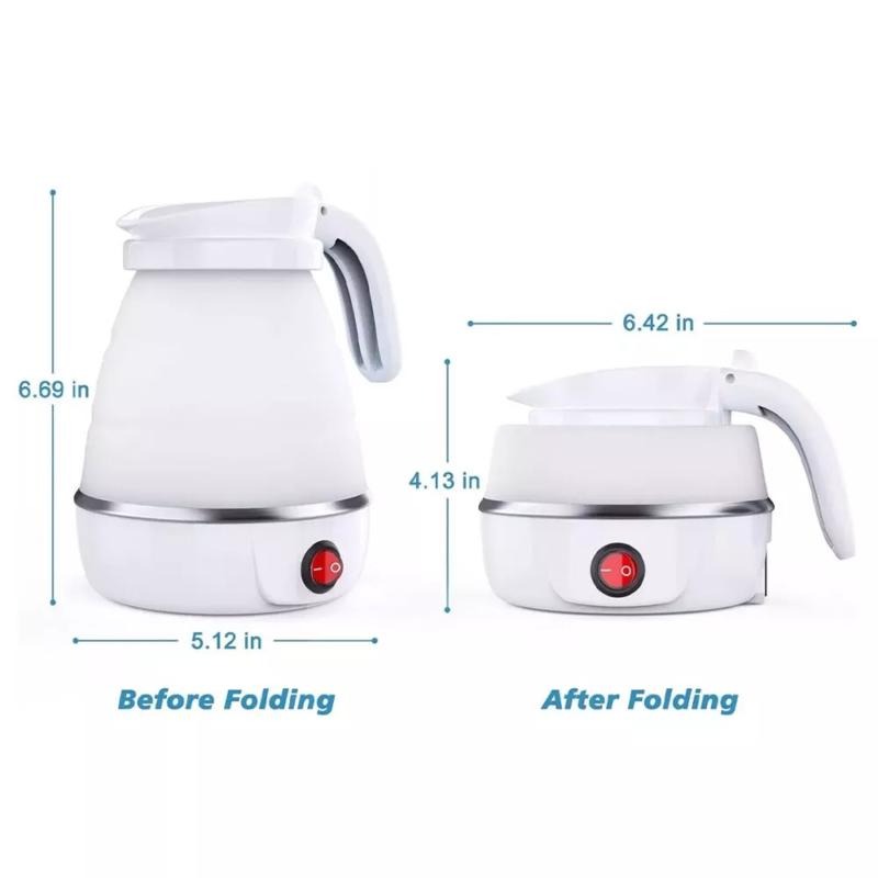 600ML Collapsible Travel Electric Water Kettle Folding Camping Caravan Silicone — image 6