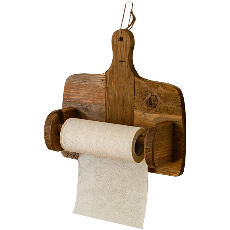 Title 3, Natural Old Wood Paper Roll Kitchen Tissue Holder