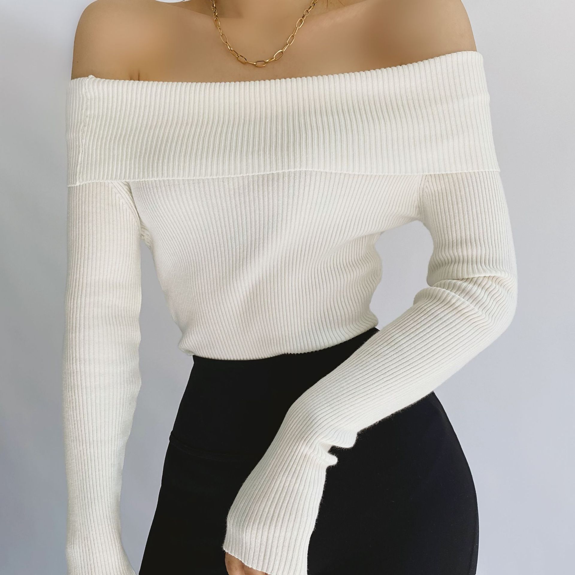 Women's Straight Shoulder Crotch Bodysuit - Image 4