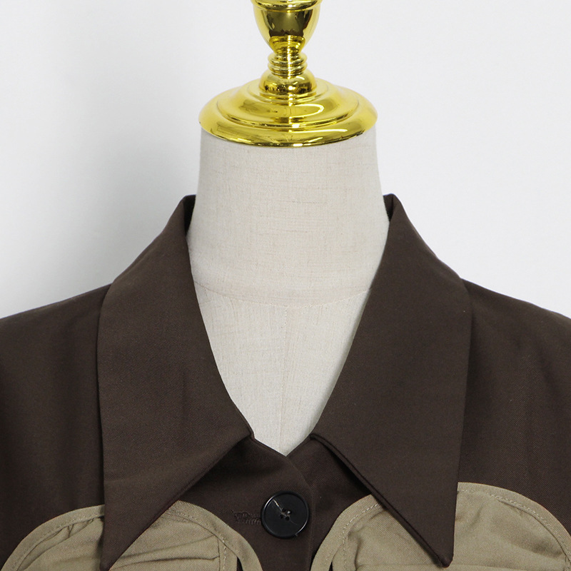 Stitching Single-breasted Cut-waist Women's Suit Jacket