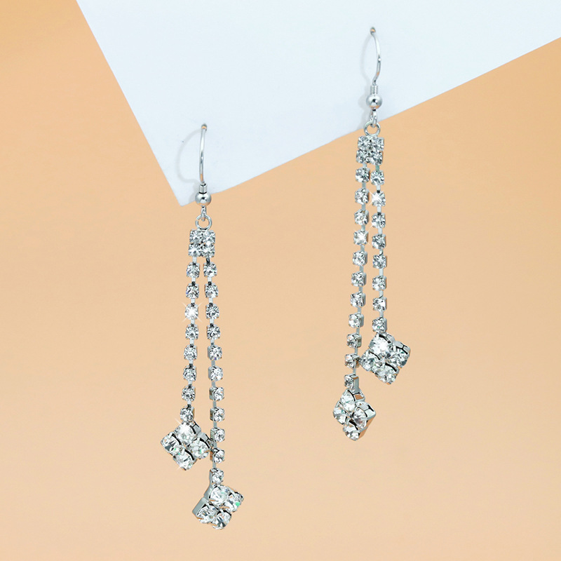 Title 6, Diamond High-grade Earrings Niche Personality ...