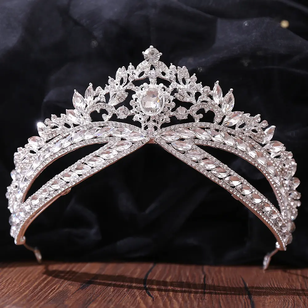 Wedding Crown Headdress Bridal Rhinestone Style
