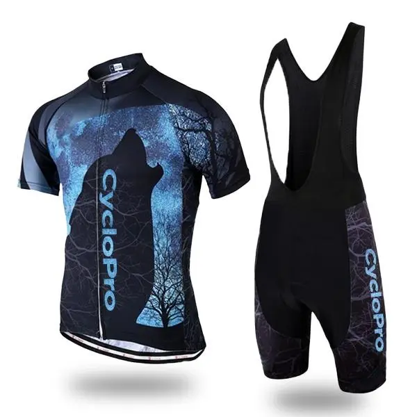 Summer Short Sleeve Bib Jersey Set Mountain