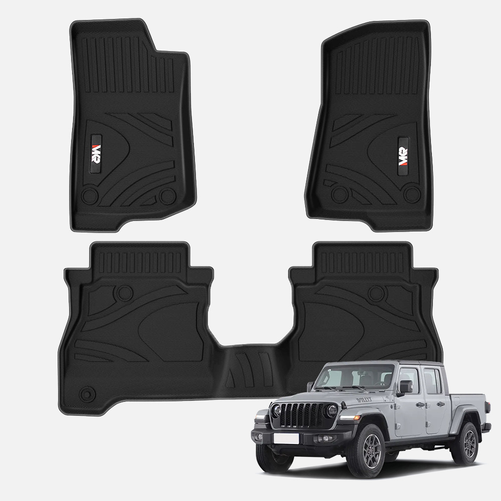 Car Floor Mats Trunk Mat Compatible With Wrangler JT 3D TPE Foot Covers All-weat