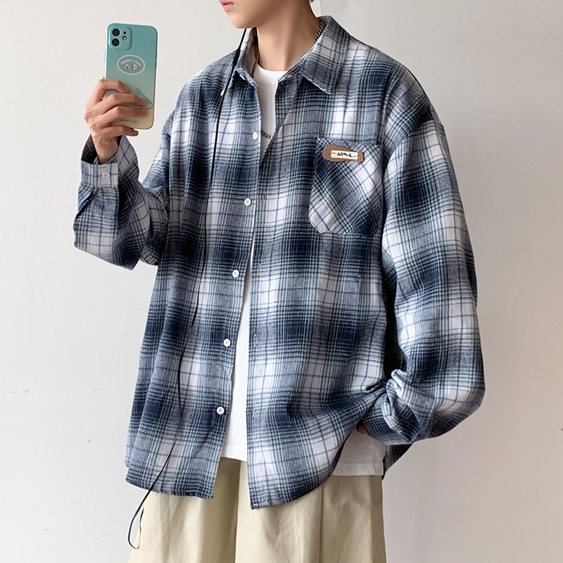 Long - Sleeve Shirt Men's Hong Kong Fengrijie Check