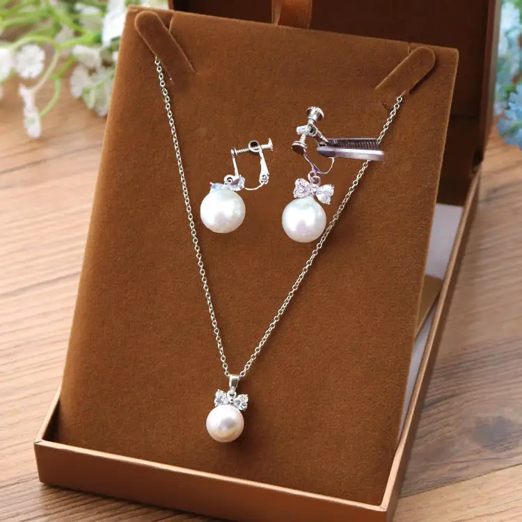 Women's New Zircon Necklace Earrings