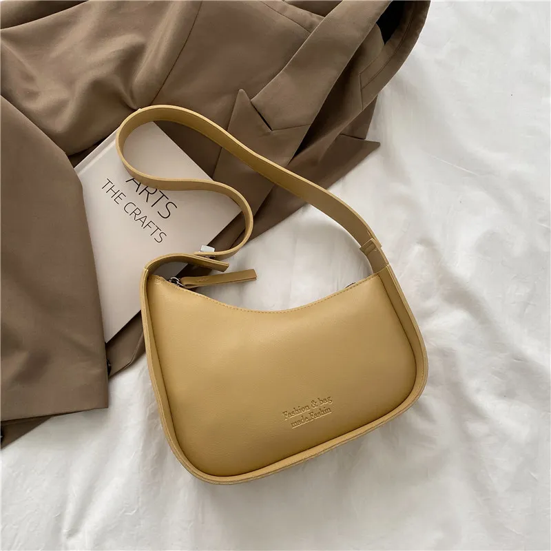French Niche Small Bag Summer Saddle Bag New Popular Armpit Bag High-end Sense Of All-match Single Shoulder Handbag - Brown