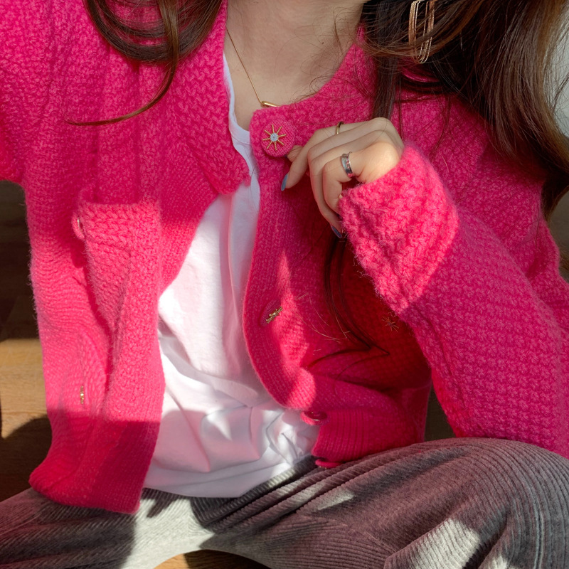 New Loose And Thin Pure Color Sweet And Age-reducing Forest Sweater Coat