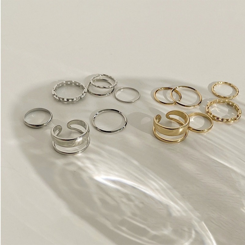 Simple Fashion Seven-Piece Knuckle Ring Set