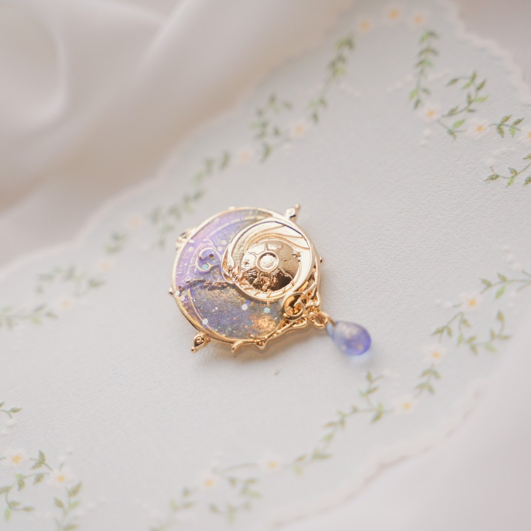 Simple And Creative Drop Glue Alloy Necklace Brooch