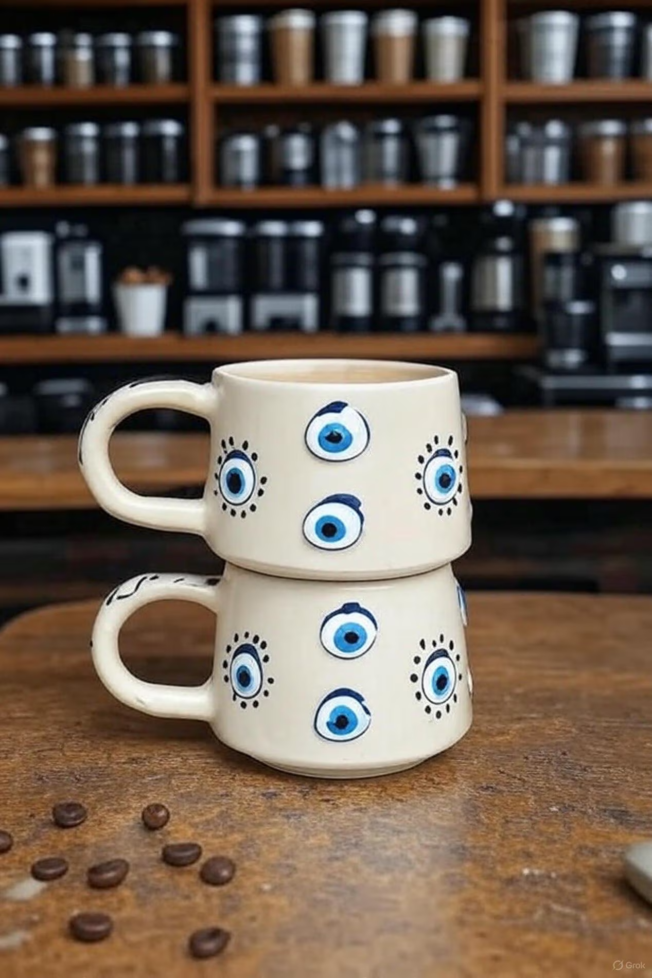Handmade Ceramic Evil Eye Mug Set For Protection And Style 3