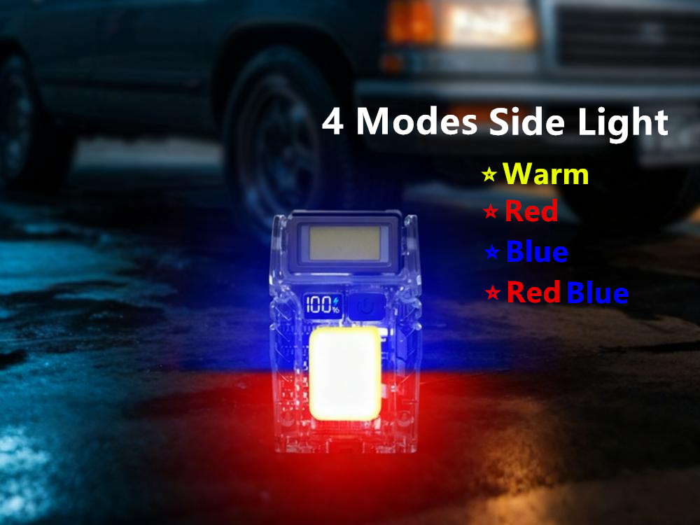 Mini Pocket LED Flashlight Magnetic USB Rechargeable Torch Work Light Belt-Clip