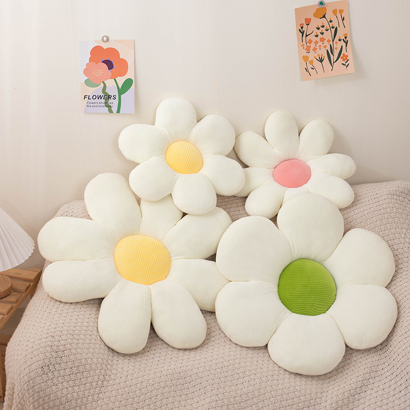 Sioloc Flower Pillow, 19.6inch, Flower Shaped Throw Pillow Butt Cushion Flower Floor Pillow,Seating Cushion,Cute Room Decor & Plush Pillow For Bedroom Sofa Chai